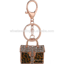 Wholesale Ladies Fashion Mini Bag Crystal Rhinestone Metal Keychain 2016 New Design Keyring